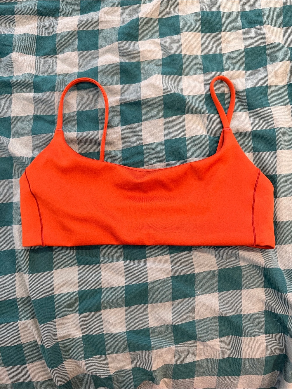 Left On Friday Bronze Seamless Spaghetti-Strap Bikini Top